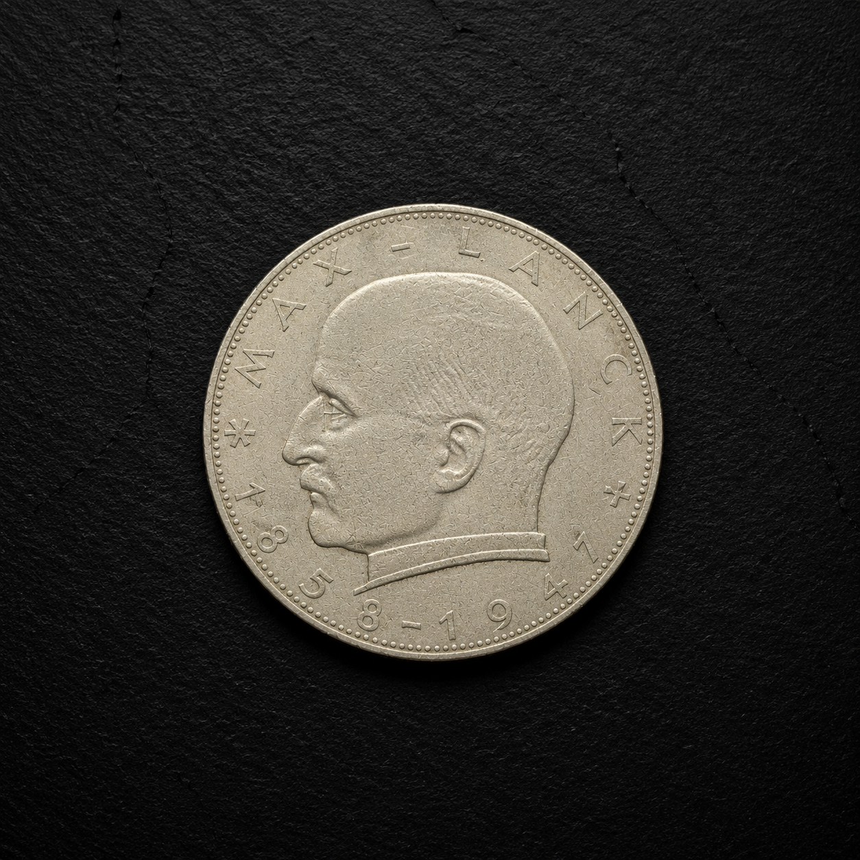 1957 German 2 Deutsche Mark Coin – Max Planck – Genuine Pre-Euro Collectible