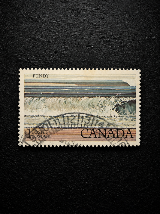 Canada $1 "Fundy" Postage Stamp – Used – Scenic Bay of Fundy Issue