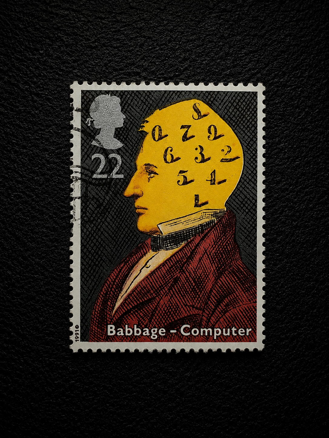 1991 Great Britain 22p Charles Babbage "Computer" Commemorative Stamp – Used