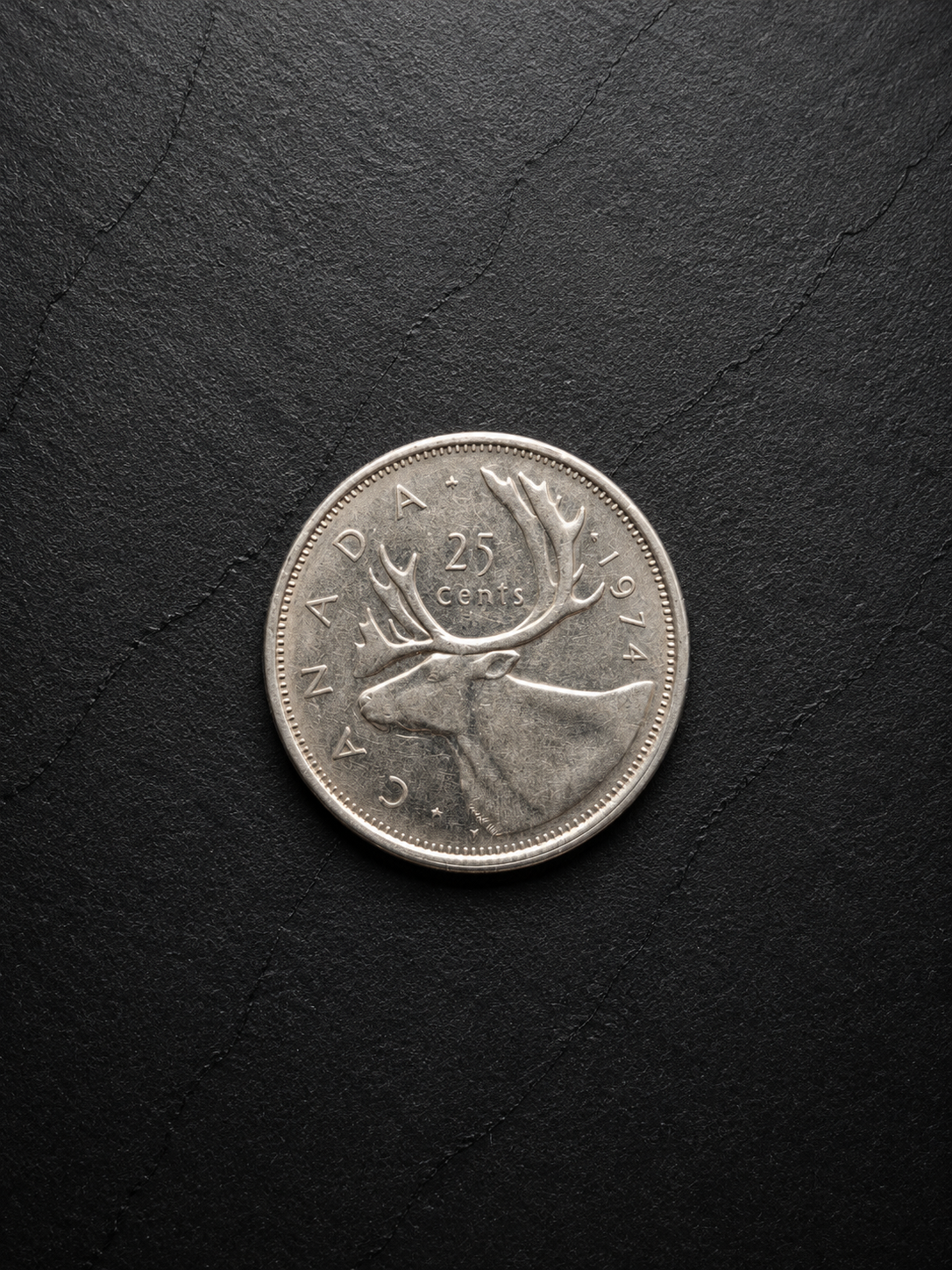 1974 Canadian 25 Cents (Quarter) – Caribou – Collectible Canadian Coin
