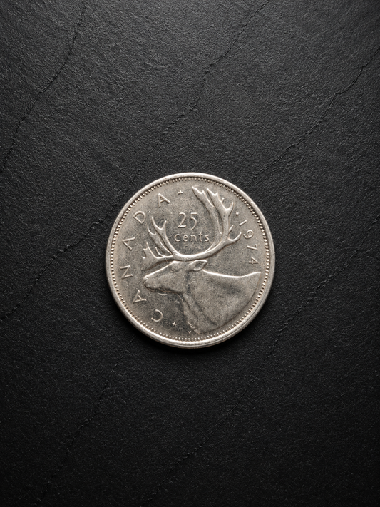 1974 Canadian 25 Cents (Quarter) – Caribou – Collectible Canadian Coin