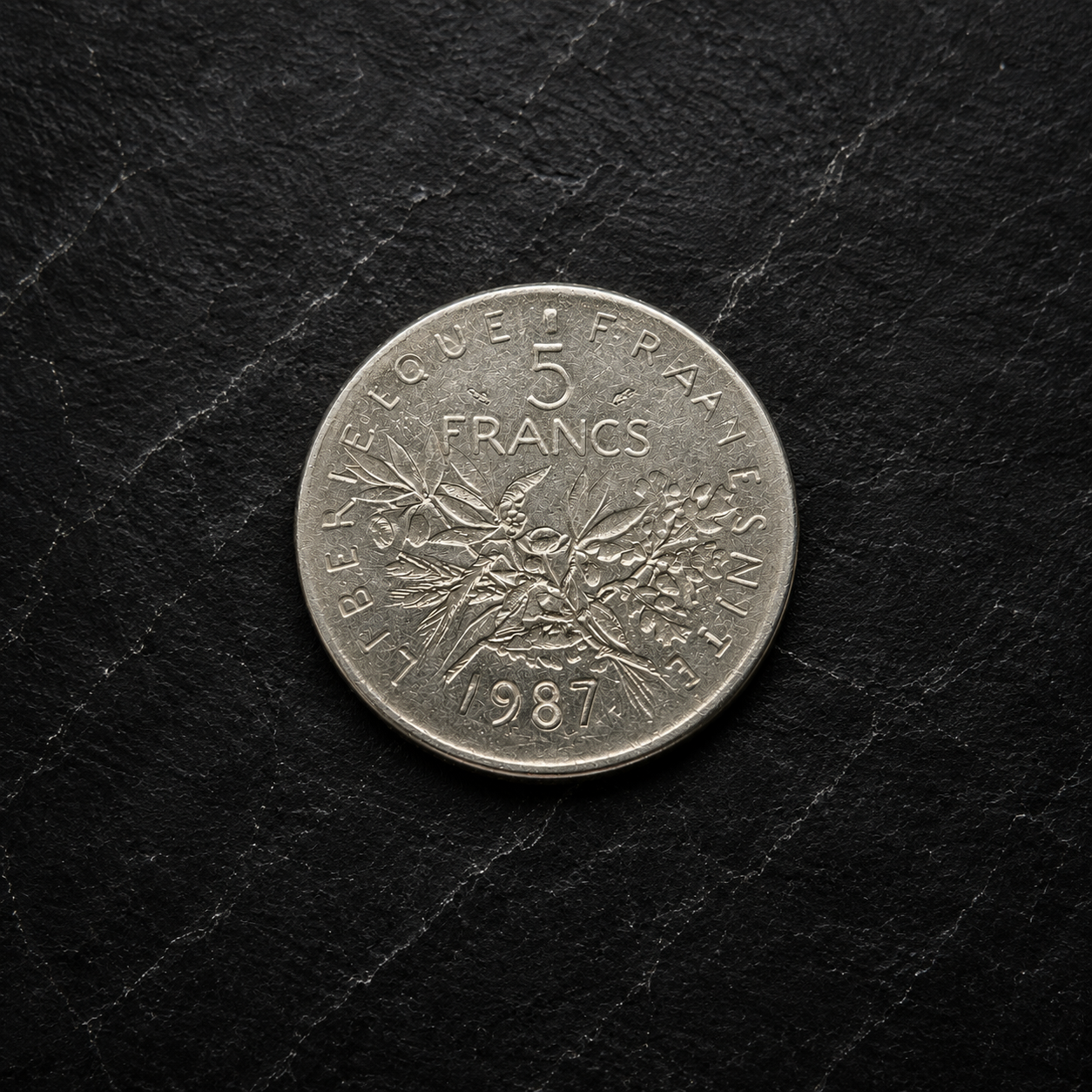1987 France 5 Francs Coin – La Semeuse (The Sower)