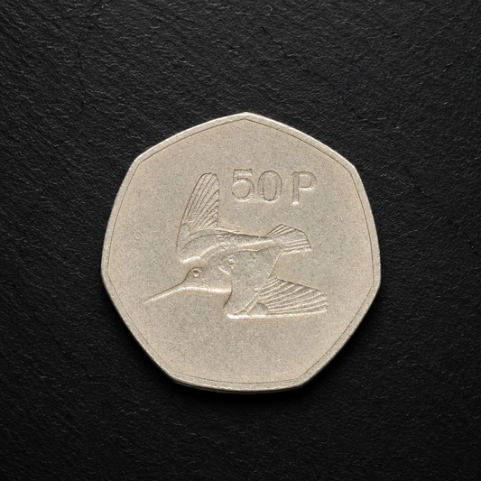 1976 Ireland 50 Pence Coin – Genuine Irish Decimal Collectible