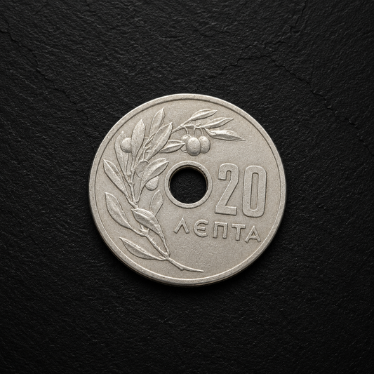 1959 Greece 20 Lepta Coin – Genuine Vintage Greek Collectible