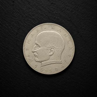 1957 German 2 Deutsche Mark Coin – Max Planck – Genuine Pre-Euro Collectible