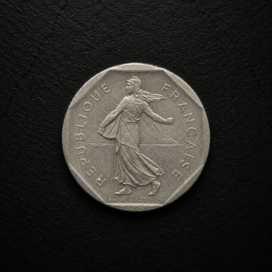 1981 French 2 Francs Coin – Genuine Pre-Euro French Collectible