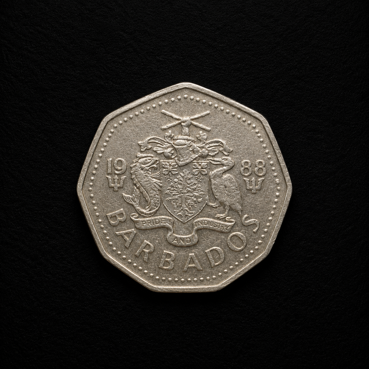 1988 Barbados Coin – Genuine Caribbean Collectible