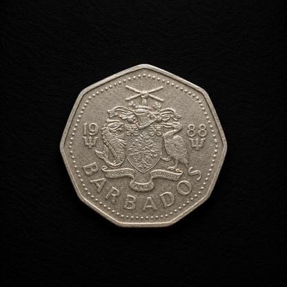 1988 Barbados Coin – Genuine Caribbean Collectible