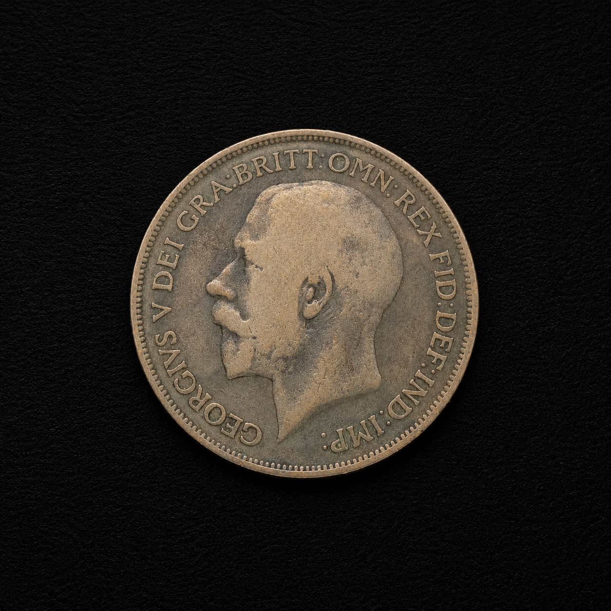 1916 Great Britain One Penny Coin – Historic Britannia Bronze Coin
