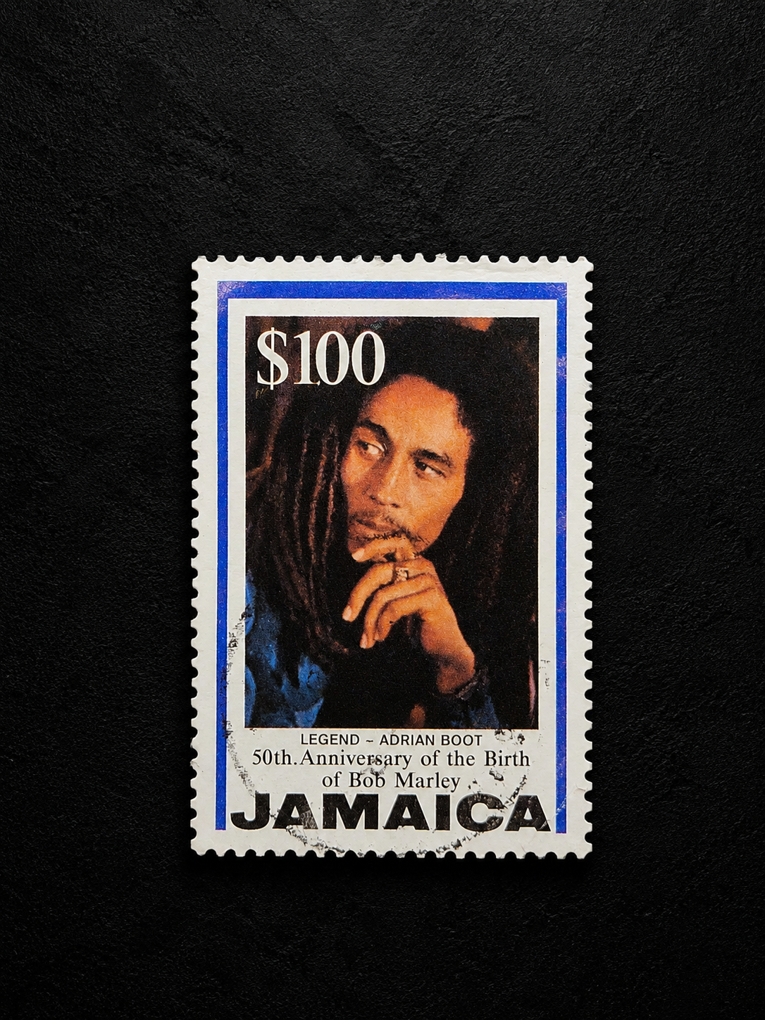 Jamaica 1995 Bob Marley 50th Anniversary $100 Stamp – Used